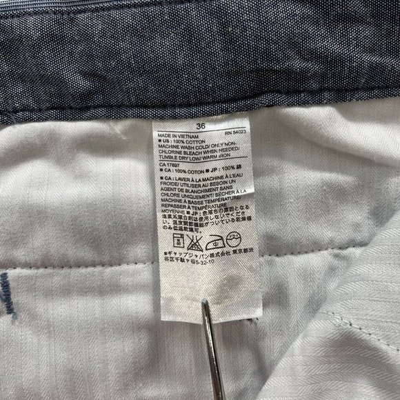 Banana Republic Men's Kentfield Flat Front Micro Check Career Pants 38x28.5 Blue - Picture 10 of 10